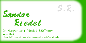 sandor riedel business card